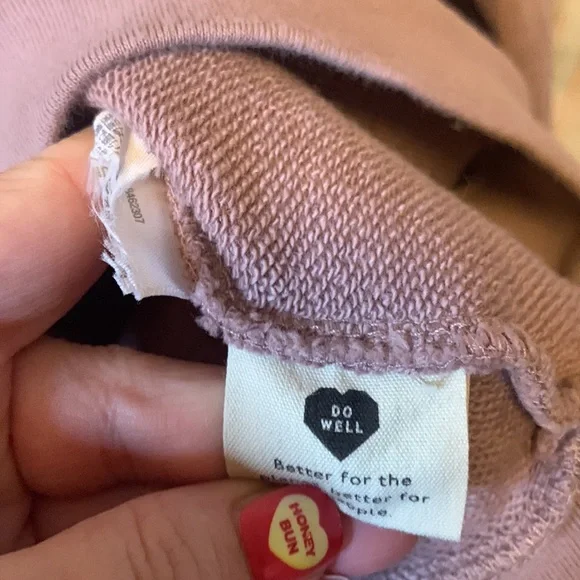 🚫SOLD🚫Madewell Dusty Plum Sweatshirt with Over-sized Peter Pan Collar Size XL - Picture 4 of 6